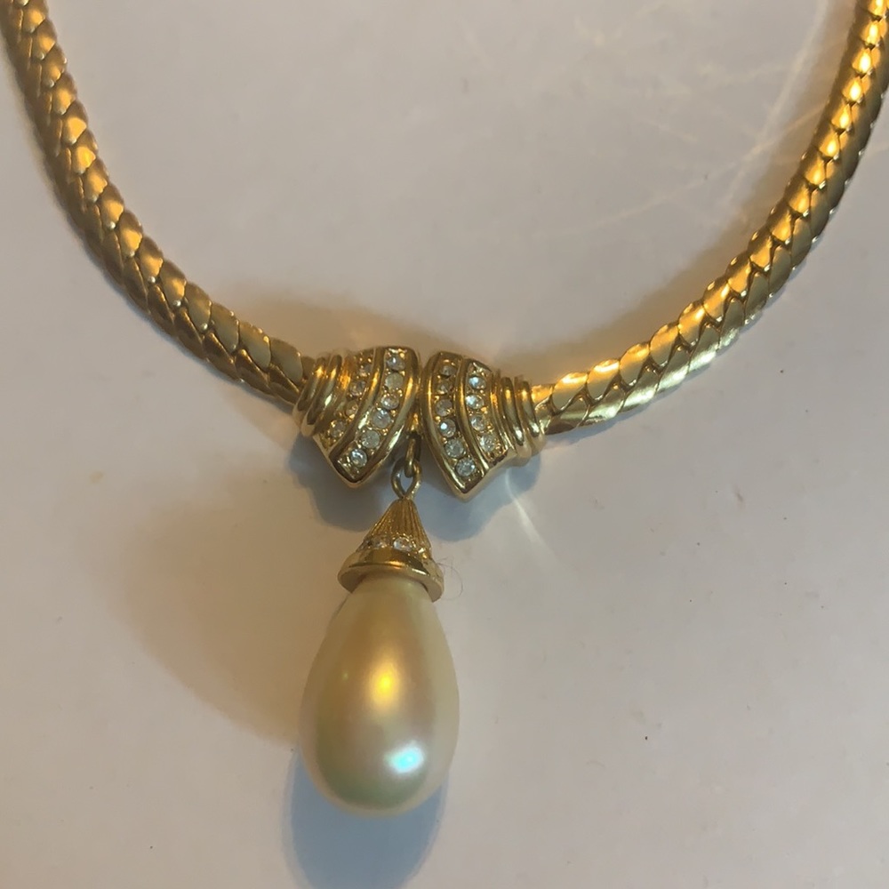 Christian Dior vintage pearl drop necklace - Picture 2 of 8